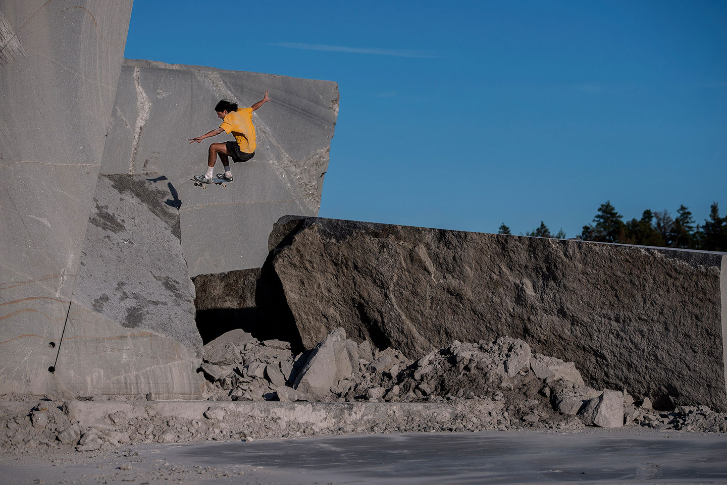 Larvikite Lines: Ancient Stone to Public Skatespot with Torey Pudwill, Chris Haslam & Crew
